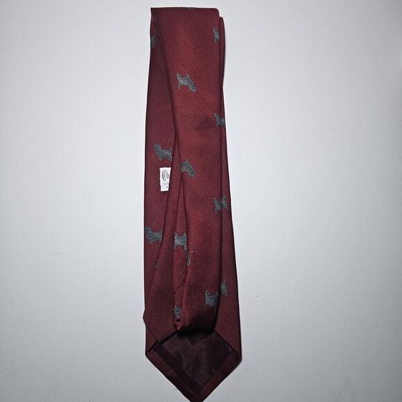Vtg Chippmunk Creations Dog Tie /SKYE TERRIER/Burgundy - Picture 4 of 6